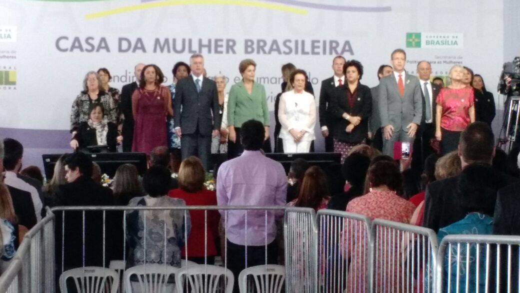 Zenaide Maia na inauguração da Casa da Mulher Brasileira